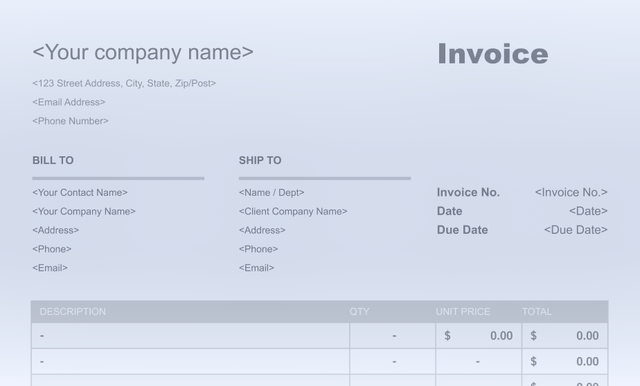 Invoice template preview 3